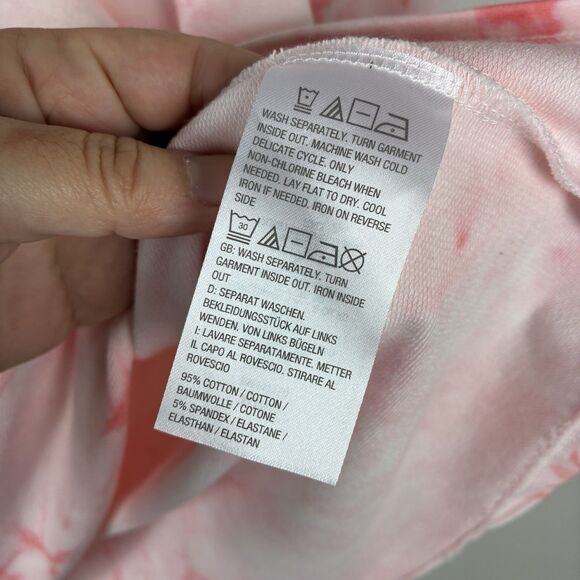 Quaker Factory Pink Rhinestones Hoodie Sweater Pullover Womans XL Sweatshirt - Picture 5 of 7